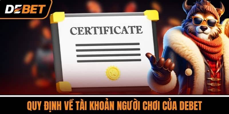 Quy định về Tài khoản Người chơi của DEBET